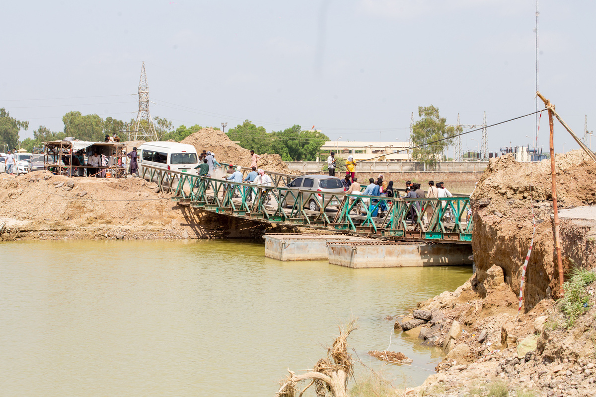 Devastating flash floods have washed away roads, homes and crops in Pakistan. The flooding was brought on by monsoon rains which began in mid-July 2022. The catastrophic floods killed over 1,400 people, destroyed more than half a million homes and displaced over 660,000 people into camps. Many more people are displaced in host communities. More than 750,000 livestock – a critical source of income for many families – died after the rainfall, which in August was more than five times the national 30-year average in some parts of Pakistan.  According to the Food and Agriculture Organization, the floods damaged 1.2 million hectares of agricultural land in Sindh Province alone. Some 33 million people have been affected, and access to many vulnerable communities was cut off as hundreds of bridges and thousands of kilometers of roads were destroyed or washed away.  WHO is supporting the Government of Pakistan to respond by delivering supplies needed by health facilities and increasing disease monitoring to prevent the spread of infectious diseases. https://www.emro.who.int/pak/pakistan-news/pakistans-people-ravaged-by-calamitous-floods.html