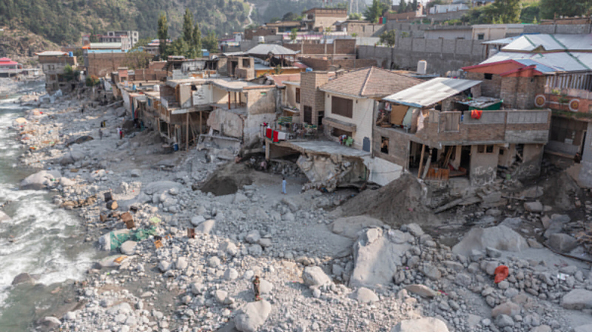 Devastating flash floods have washed away roads, homes and crops in Pakistan. The flooding was brought on by monsoon rains which began in mid-July 2022. The floodwaters have passed the Swat valley, leaving an impact deep enough to be felt for a long time. Signs of the damage mark the valley, where homes along the river have been reduced to debris and bridges reduced to piles of rubble, highlighting the insignificance of the structures in the face of the climate's wrath. The catastrophic floods killed over 1,400 people, destroyed more than half a million homes and displaced over 660,000 people into camps. Many more people are displaced in host communities. More than 750,000 livestock – a critical source of income for many families – died after the rainfall, which in August was more than five times the national 30-year average in some parts of Pakistan.  According to the Food and Agriculture Organization, the floods damaged 1.2 million hectares of agricultural land in Sindh Province alone. Some 33 million people have been affected, and access to many vulnerable communities was cut off as hundreds of bridges and thousands of kilometers of roads were destroyed or washed away.  WHO is supporting the Government of Pakistan to respond by delivering supplies needed by health facilities and increasing disease monitoring to prevent the spread of infectious diseases. https://www.emro.who.int/media/news/who-inaugurates-an-emergency-operations-centre-and-provides-urgently-needed-essential-medicines-in-swat.html .. https://www.emro.who.int/pak/pakistan-news/pakistans-people-ravaged-by-calamitous-floods.html