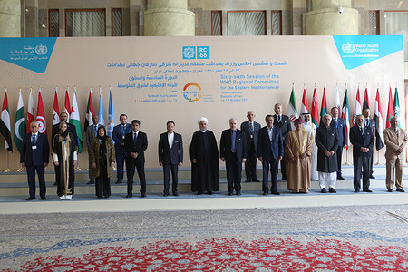 Inauguration of the 66th session of the WHO Regional Committee for the Eastern Mediterranean in Tehran in the presence of HE Dr Hassan Rouhani, President of the Islamic Republic of Iran, Dr Tedros Adhanom Ghebreyesus, WHO Director-General, Dr Ahmed Al-Mandhari, WHO Regional Director for the Eastern Mediterranean and HE Dr Saeed Namaki, the Iranian Minister of Health and Medical Education. The Regional Committee is being attended by ministers and high-level officials from countries of the Region and representatives of international, regional and national organizations. The theme of this year’s session is “Working together for greater impact in countries”. Read more : http://www.emro.who.int/media/news/the-66th-session-of-the-who-regional-committee-for-the-eastern-mediterranean-opens-in-tehran.html