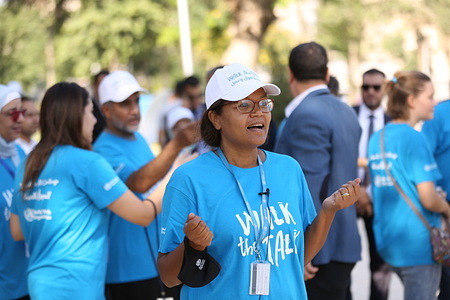 The World Health Organization in the Eastern Mediterranean organized the “Walk the Talk" event under the theme “Together for a healthier and sustainable tomorrow” on Monday 10 October 2022 on the morning of the official start of the 69th session of the WHO Regional Committee for the Eastern Mediterranean that will be held from 10 to 13 October 2022 at the WHO regional premises in Cairo. The event seeks to encourage people’s participation in physical activity initiatives. https://www.emro.who.int/media/news/walk-towards-a-healthier-world.html   For more photos from Walk the Talk, please contact Leina Samaha at mailto:smahal@who.int   - Title of WHO staff and officials reflects their respective position at the time the photo was taken.