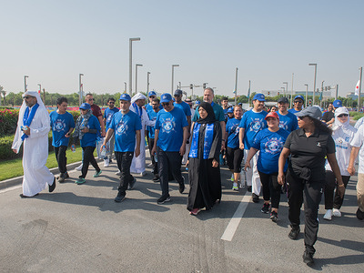 World Health Organization (WHO) and the Ministry of Public Health of Qatar, in partnership with FIFA and the Supreme Committee for Delivery and Legacy, staged the Walk the Talk event on the day before the start of the FIFA World Cup Qatar 2022™.   People worldwide were invited to join the event, in person and remotely, to celebrate the importance of health and wellbeing. The event serves as a key moment to gather safely, celebrate the importance of healthy lifestyles, and demonstrate the steps needed to ensure the delivery and legacy of healthy and safe mega sporting events. The event was open to people of all ages, backgrounds, and abilities to join in a celebration of health. There is no better way to prepare for the Qatar World Cup 2022 than walking in solidarity for Sports for Health.