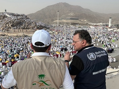 The Hajj pilgrimage is one of the greatest mass gatherings in the world and presents unique public health challenges. Millions of Muslims from around the world gather annually to perform the Hajj pilgrimage in Mecca, in Saudi Arabia. The World Health Organization (WHO) has developed a list of recommendations that each pilgrim should follow. These recommendations are in line with the health requirements set by the health authorities in Saudi Arabia for pilgrims in the Hajj season this year. Physical ability, chronic diseases and health education WHO recommends that authorities at pilgrims’ countries of origin should take into account that a pilgrim should have minimum physical ability for Hajj. It also alerts to the high risk of infectious diseases in older people and those with severe chronic diseases such as advanced cancers, heart and respiratory diseases, advanced liver or kidney diseases, and senility. Furthermore, WHO recommends that pilgrims and individuals with chronic diseases should bring a proof of their health condition and the medicines they take, and bring a sufficient amount of these medicines in their original packaging. WHO also recommends that pilgrims should update their vaccination status against vaccine-preventable diseases such as diphtheria, tetanus, pertussis, polio, measles, varicella and mumps.  https://www.emro.who.int/media/news/general-health-advice-and-guidelines-for-pilgrims.html