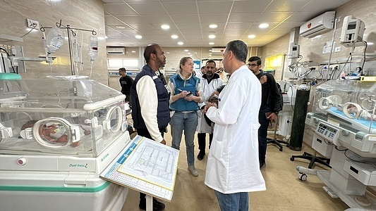 WHO and partners mission to Kamal Adwan hospital, Northern Gaza. In light of the famine sweeping through all the homes of citizens in the northern Gaza Strip, there’s an increase in the number of children coming to Kamal Adwan Hospital who are suffering advanced dehydration and malnutrition. 