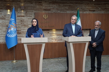 Dr Hanan Balkhy concluded her first official visit to the Islamic Republic of Iran as the new WHO Regional Director for the Eastern Mediterranean, which took place on 12–15 April. She met with officials and partners to discuss WHO’s work on the ground and how to strengthen collaborations and strategic initiatives to meet health needs. https://www.emro.who.int/media/news/who-regional-director-visits-islamic-republic-of-iran-to-discuss-health-challenges-and-strengthen-cooperation.html Dr Balkhy and HE Dr Bahram Eynollahi, Minister of Health and Medical Education of Iran.