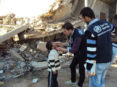 WHO supports Polio immunizations activities in Deir Ezor, Syria.